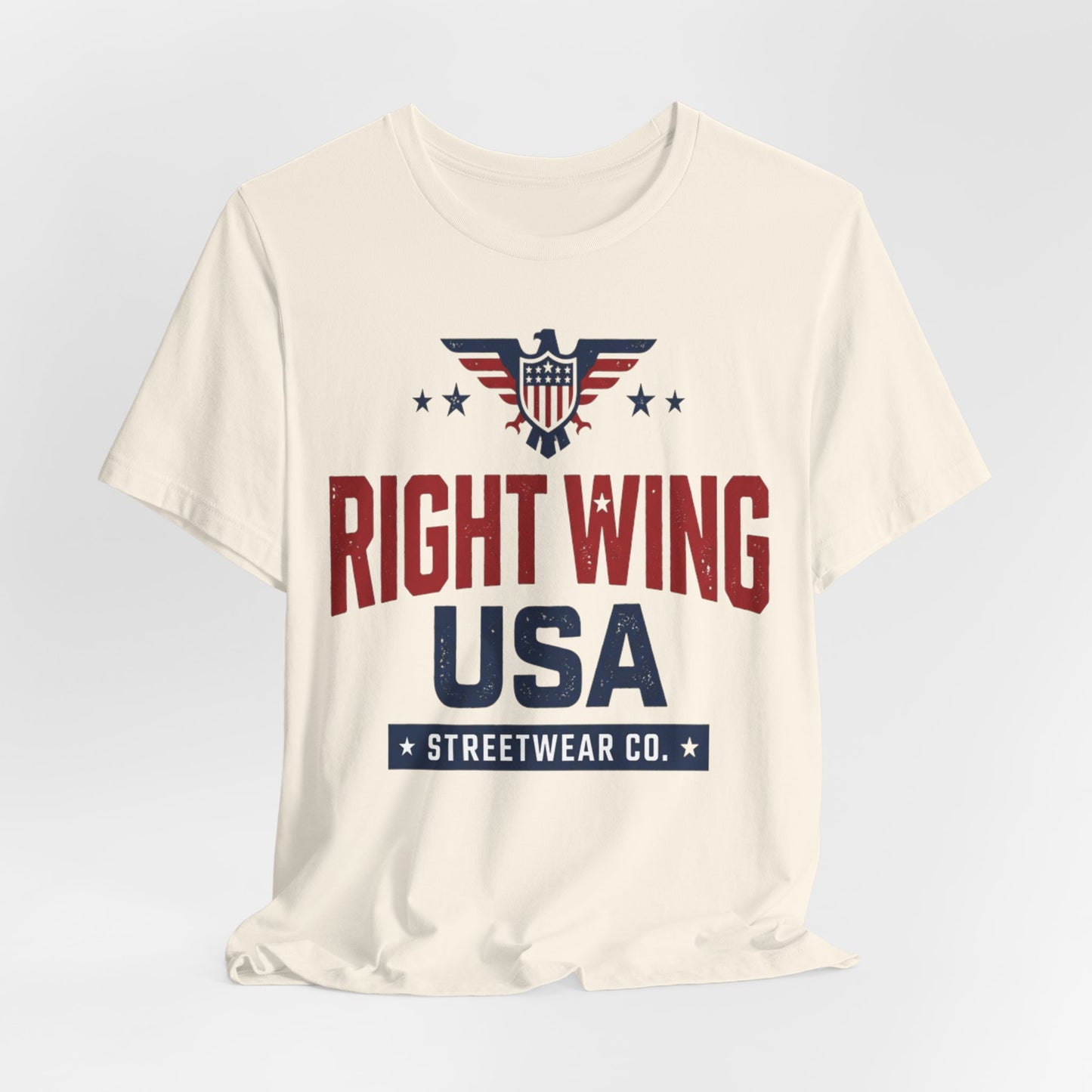 Patriotic Eagle Graphic T-Shirt – Short Sleeve Streetwear