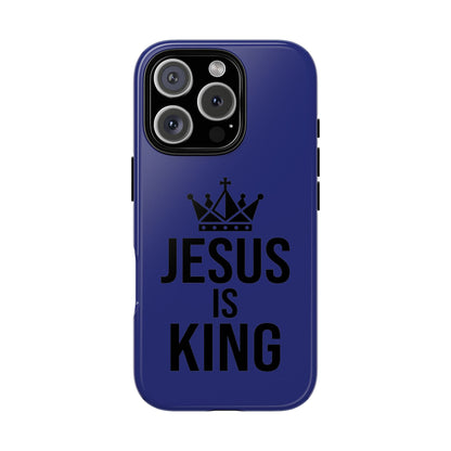 Jesus Is King Phone Case – Christian Faith Religious Protective Cover