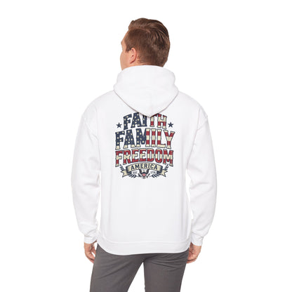 Patriotic Family Freedom Hoodie – American Flag Vintage Graphic
