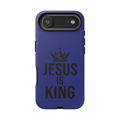 Jesus Is King Phone Case – Christian Faith Religious Protective Cover
