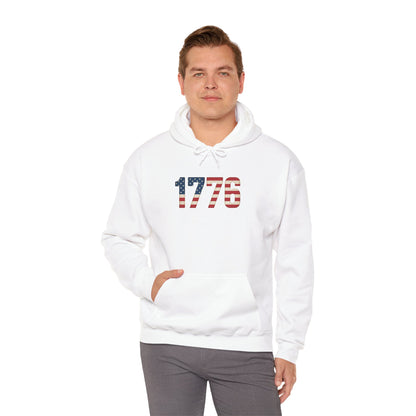 1776 American Made Hoodie — Patriotic USA Flag Sweatshirt