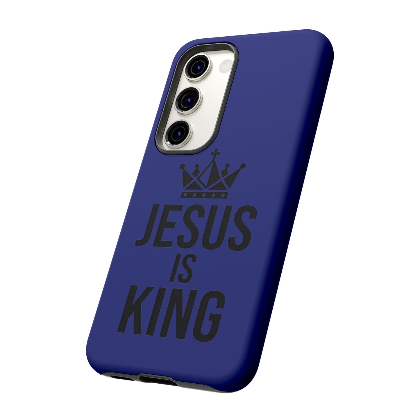 Jesus Is King Phone Case – Christian Faith Religious Protective Cover