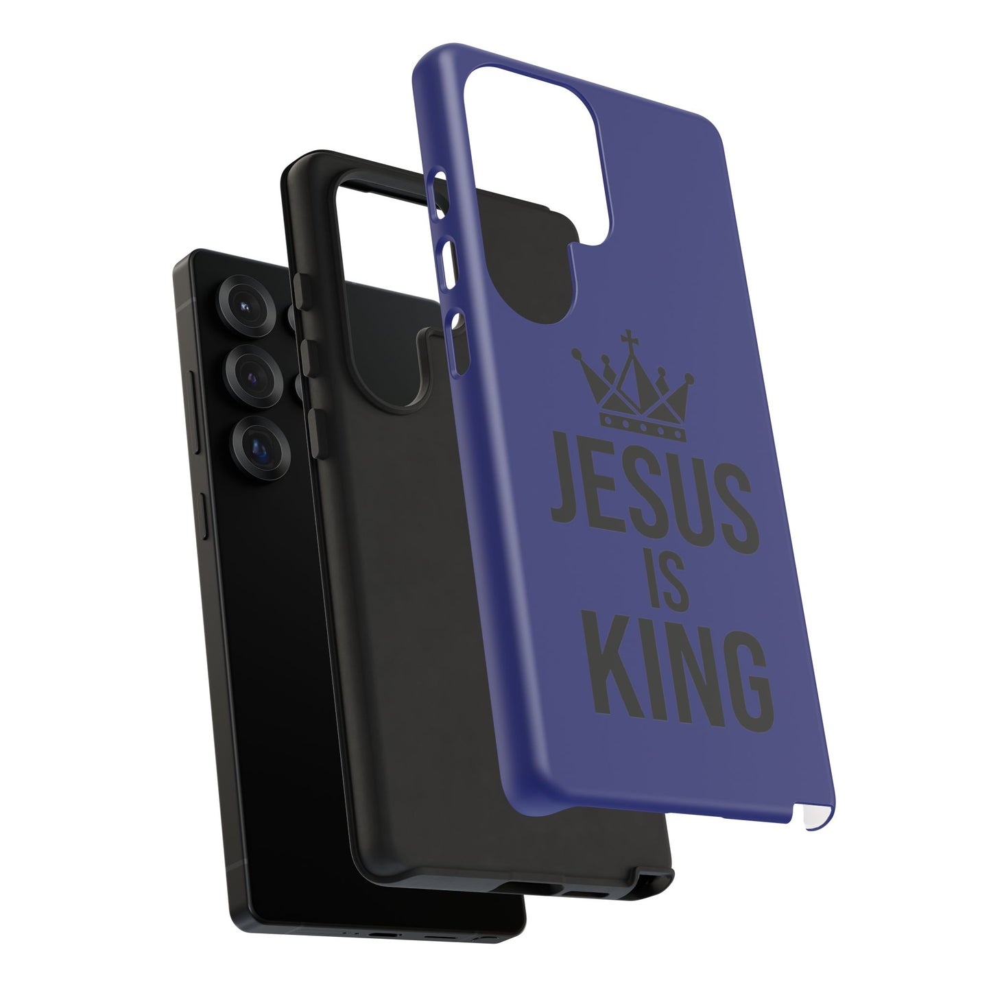 Jesus Is King Phone Case – Christian Faith Religious Protective Cover