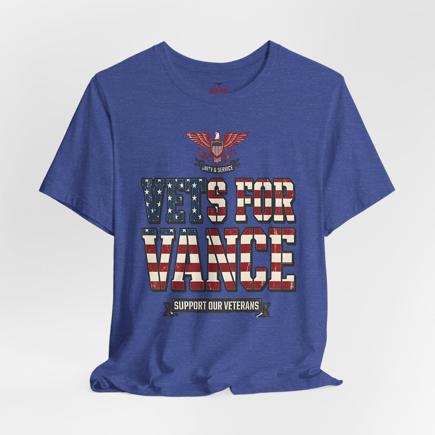 Vets For Vance Patriotic Tee — Support Our Veterans USA Flag Shirt
