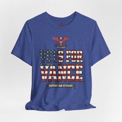 Vets For Vance Patriotic Tee — Support Our Veterans USA Flag Shirt