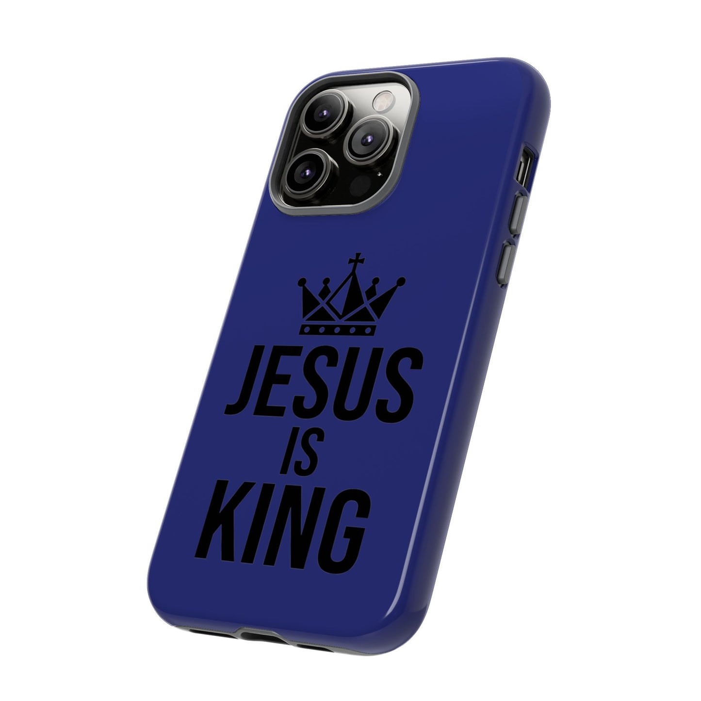 Jesus Is King Phone Case – Christian Faith Religious Protective Cover