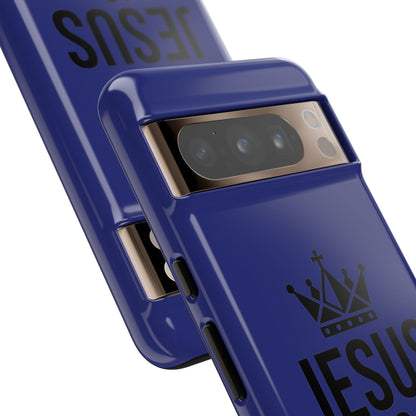 Jesus Is King Phone Case – Christian Faith Religious Protective Cover
