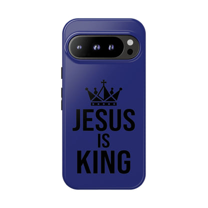Jesus Is King Phone Case – Christian Faith Religious Protective Cover