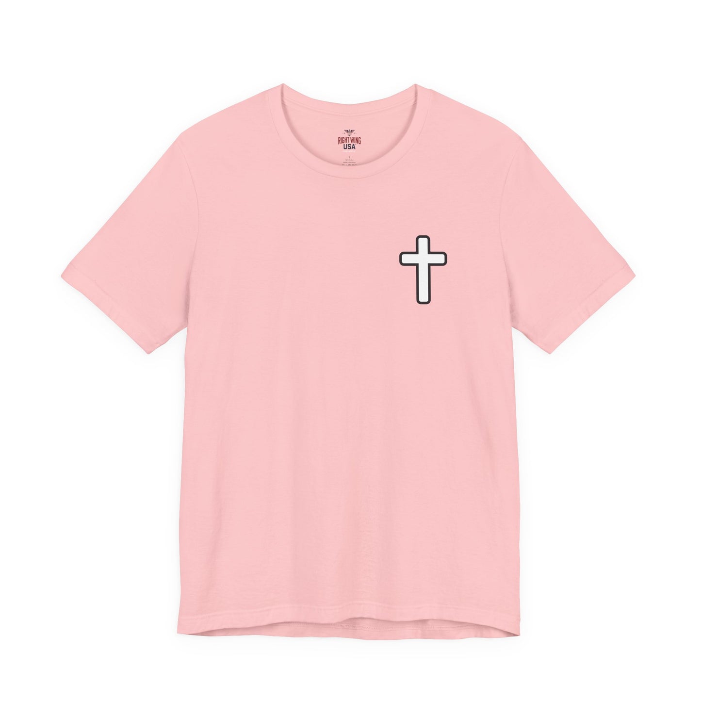 Faith Roots Family Fruits T‑Shirt — Cross Chest & Tree Back Graphic