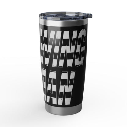 20oz Tumbler —  Right Wing Woman (Black & White, American Flag Accent)
