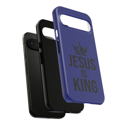 Jesus Is King Phone Case – Christian Faith Religious Protective Cover