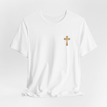 Christian Cross Tee — He > I Faith Graphic T-Shirt