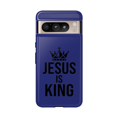 Jesus Is King Phone Case – Christian Faith Religious Protective Cover