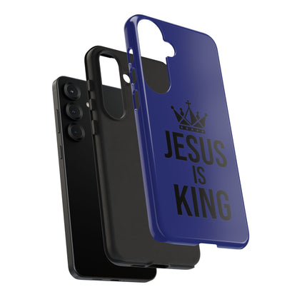 Jesus Is King Phone Case – Christian Faith Religious Protective Cover