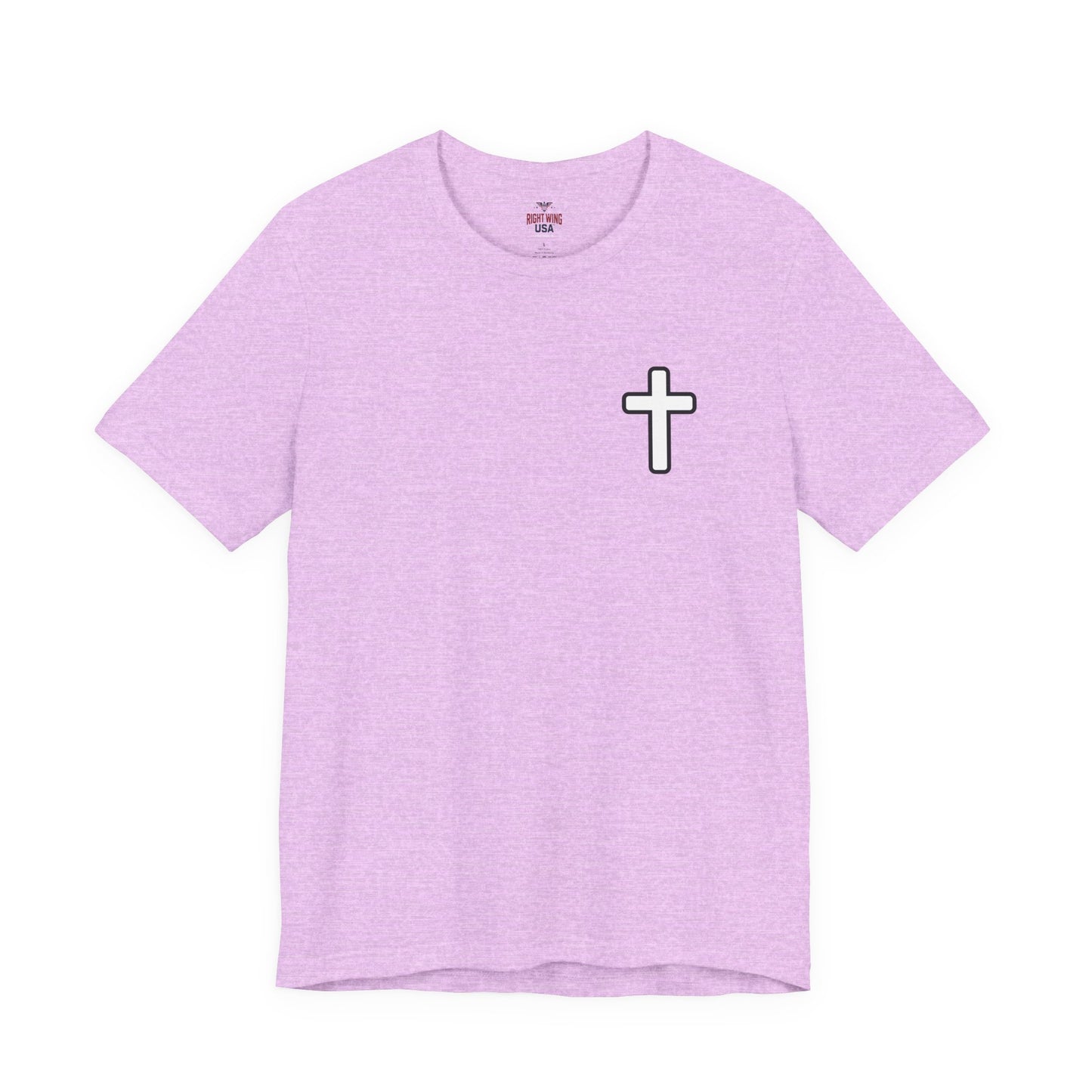 Faith Roots Family Fruits T‑Shirt — Cross Chest & Tree Back Graphic