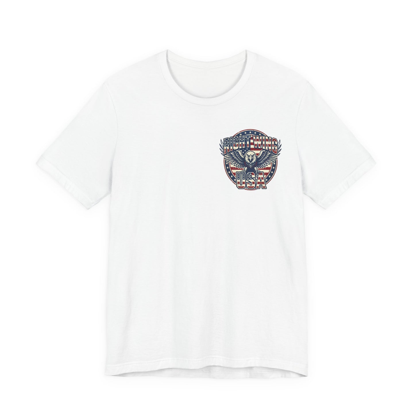 Professional Button Pusher Tee — Patriotic Eagle & Donkey Political Graphic Shirt