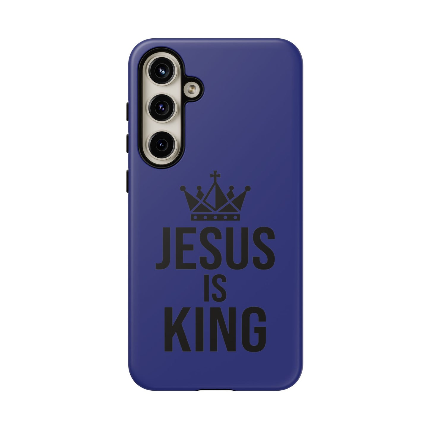 Jesus Is King Phone Case – Christian Faith Religious Protective Cover