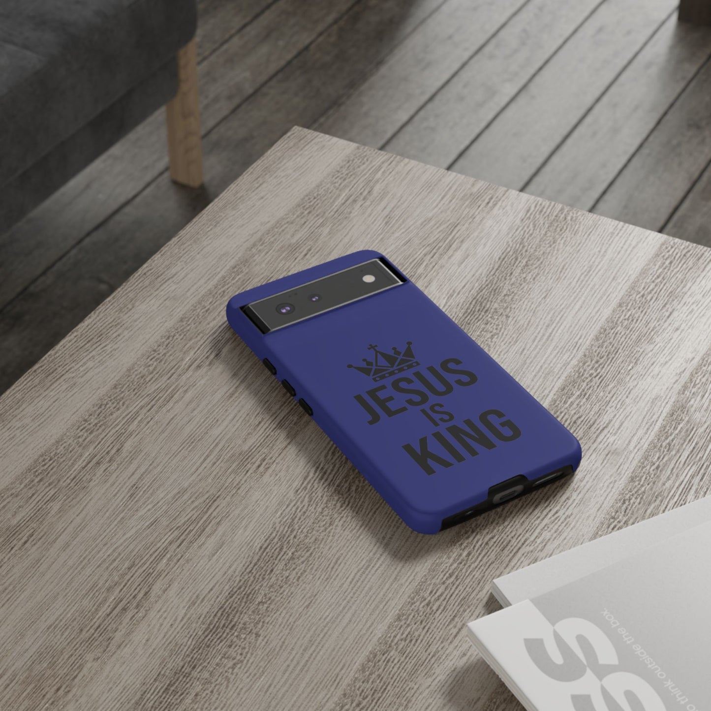 Jesus Is King Phone Case – Christian Faith Religious Protective Cover