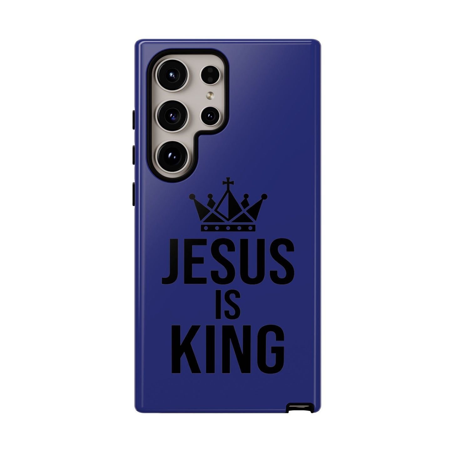 Jesus Is King Phone Case – Christian Faith Religious Protective Cover