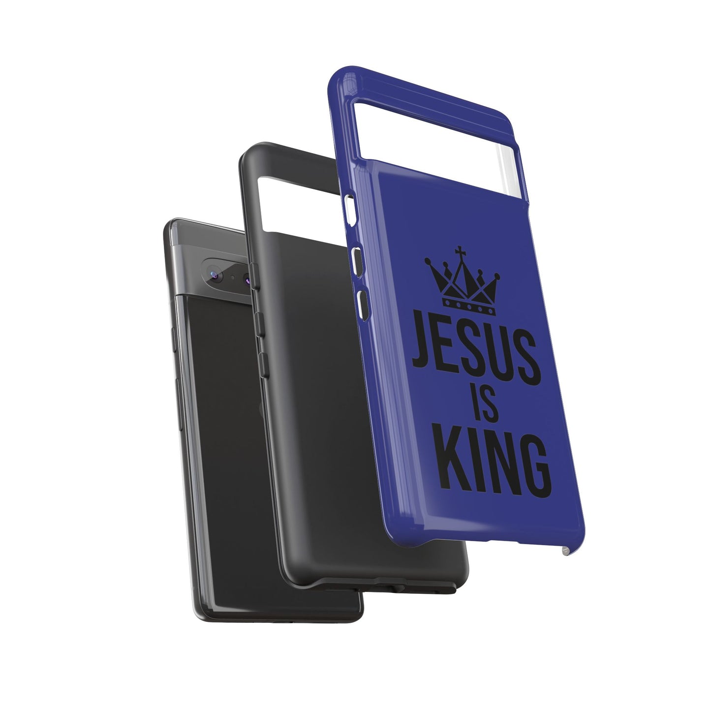 Jesus Is King Phone Case – Christian Faith Religious Protective Cover