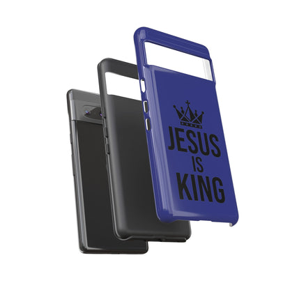 Jesus Is King Phone Case – Christian Faith Religious Protective Cover