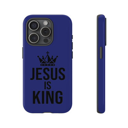 Jesus Is King Phone Case – Christian Faith Religious Protective Cover