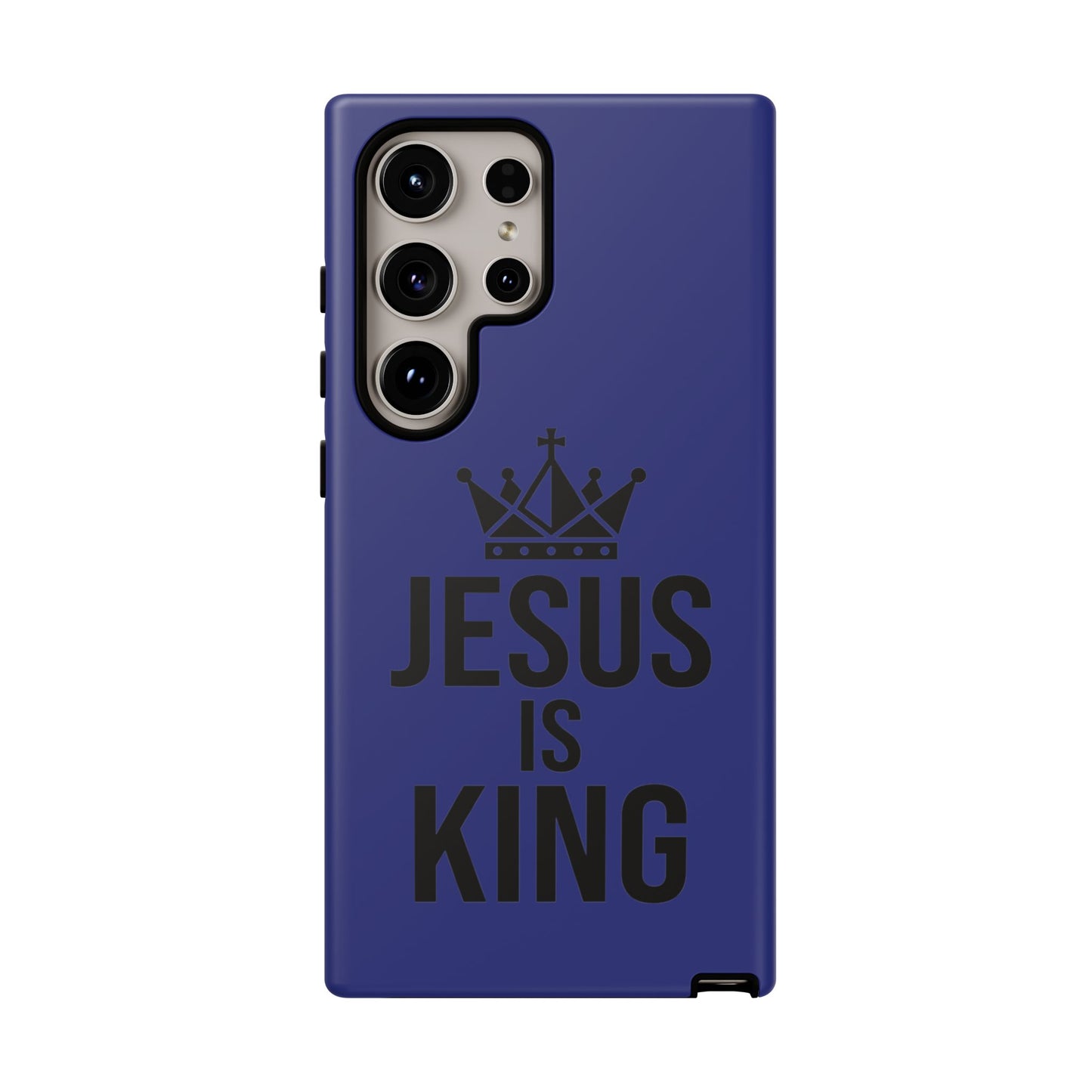 Jesus Is King Phone Case – Christian Faith Religious Protective Cover