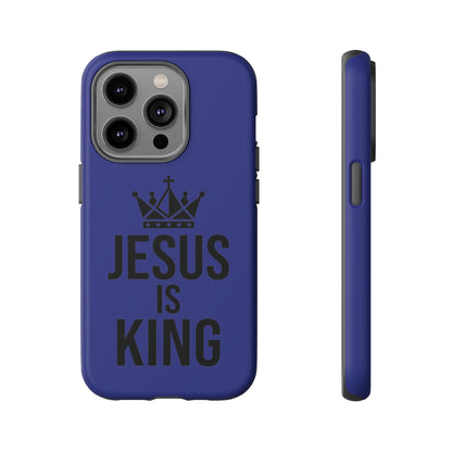 Jesus Is King Phone Case – Christian Faith Religious Protective Cover