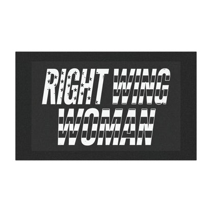 Right Wing Woman Car Magnet — Patriotic American Flag Political Magnet