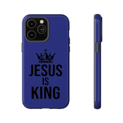 Jesus Is King Phone Case – Christian Faith Religious Protective Cover