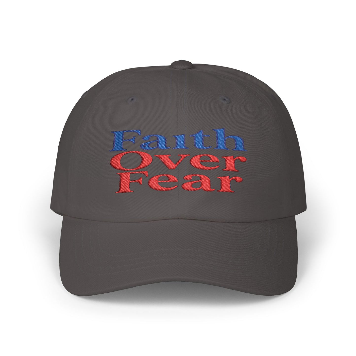 Faith Over Fear Dad Cap – Inspirational Christian Baseball Hat