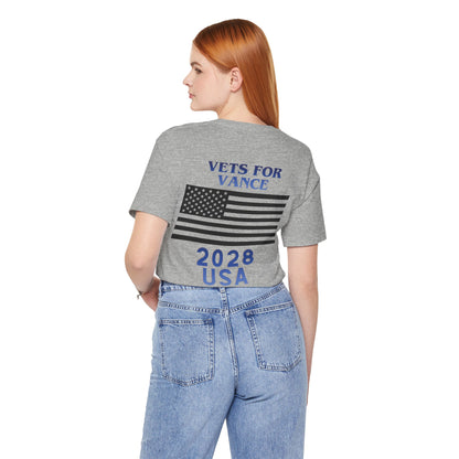 American Made Tee - Vets for Vance 2028 USA Flag T-Shirt