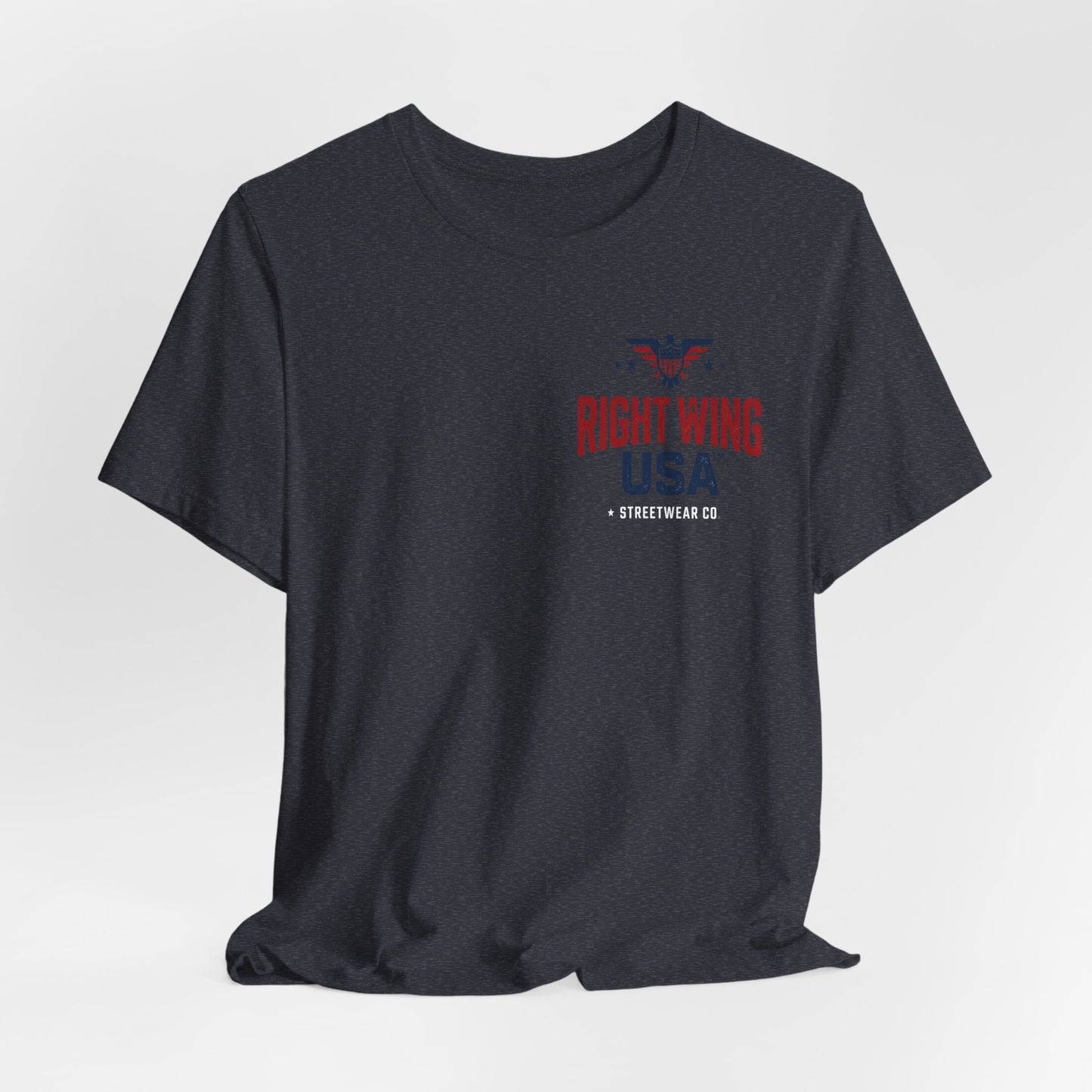 Proud American Tee — Right Wing USA Eagle Flag Patriotic T-Shirt