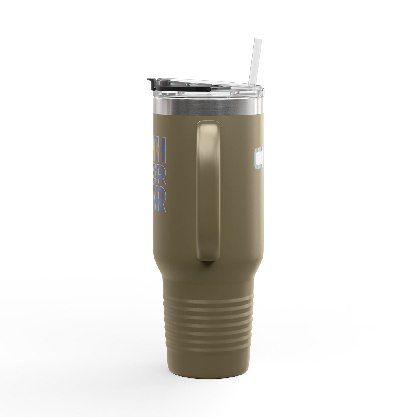 40oz Insulated Travel Mug — "Faith Over Fear" Inspirational Tumbler
