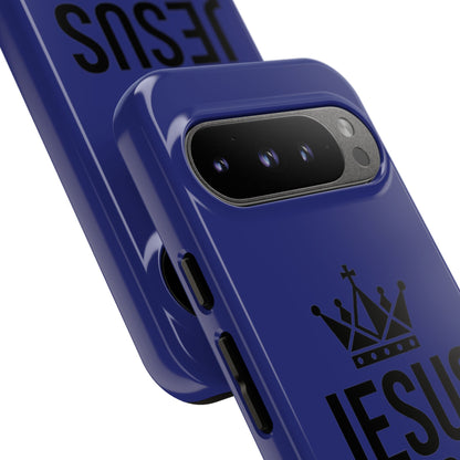 Jesus Is King Phone Case – Christian Faith Religious Protective Cover