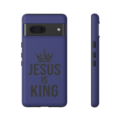 Jesus Is King Phone Case – Christian Faith Religious Protective Cover