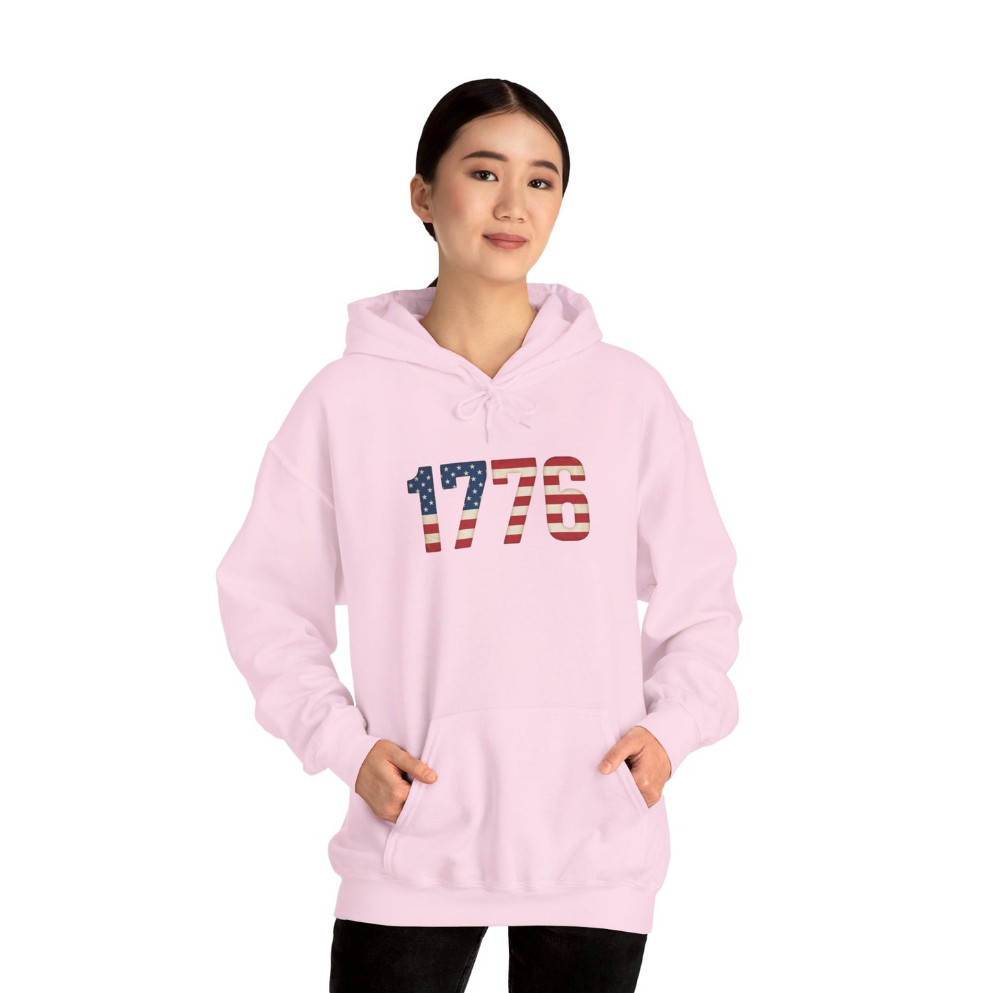 1776 American Made Hoodie — Patriotic USA Flag Sweatshirt