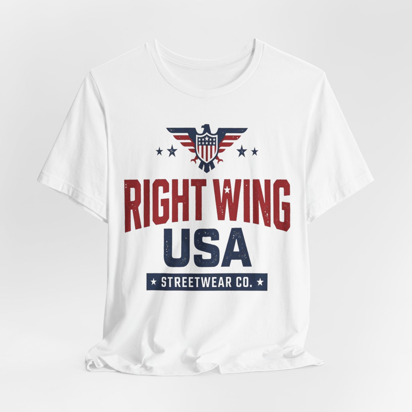 Patriotic Eagle Graphic T-Shirt – Short Sleeve Streetwear