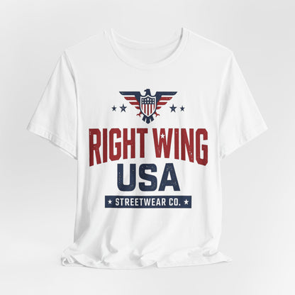 Patriotic Eagle Graphic T-Shirt – Short Sleeve Streetwear