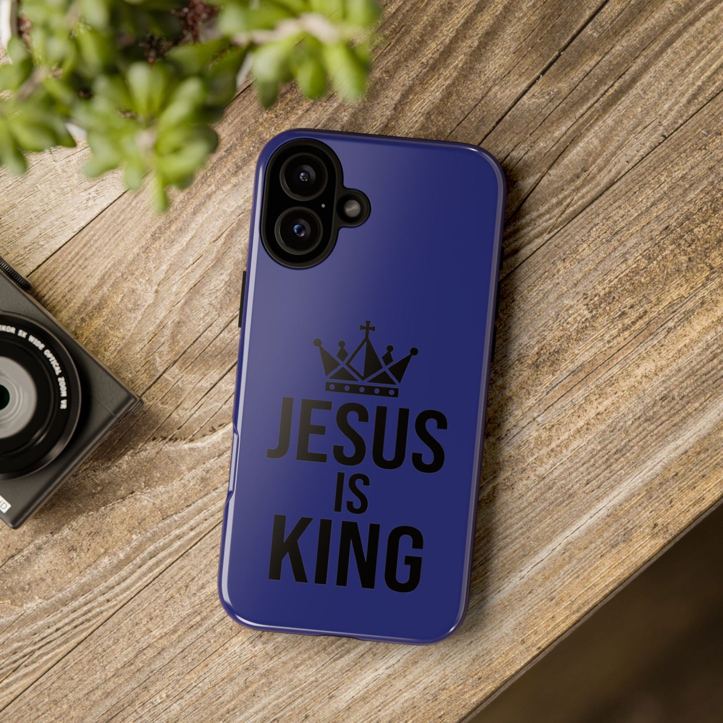 Jesus Is King Phone Case – Christian Faith Religious Protective Cover