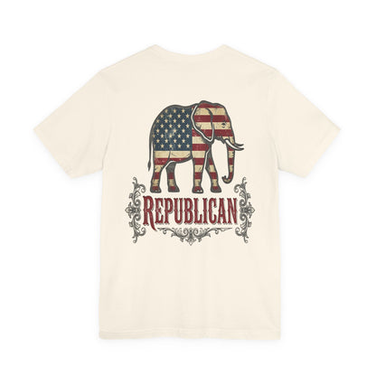 Republican Elephant Tee — Patriotic American T‑Shirt