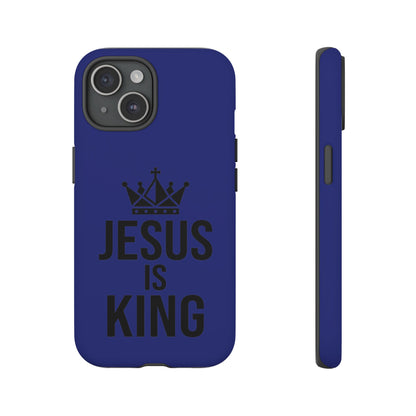 Jesus Is King Phone Case – Christian Faith Religious Protective Cover