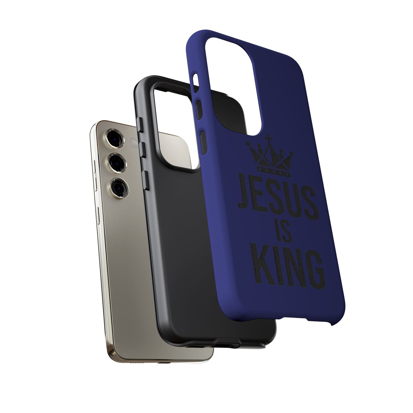 Jesus Is King Phone Case – Christian Faith Religious Protective Cover