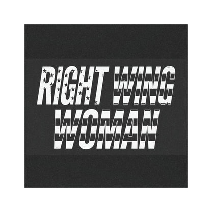 Right Wing Woman Car Magnet — Patriotic American Flag Political Magnet