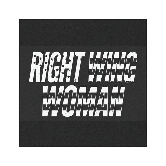 Right Wing Woman Car Magnet — Patriotic American Flag Political Magnet