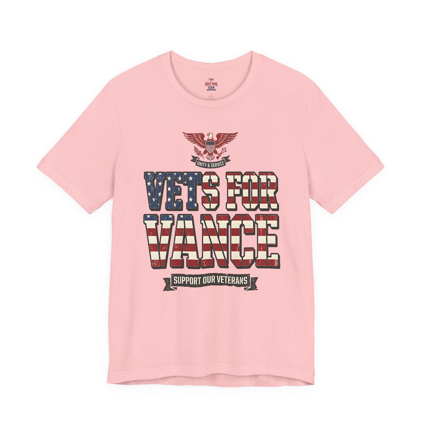 Vets For Vance Patriotic Tee — Support Our Veterans USA Flag Shirt