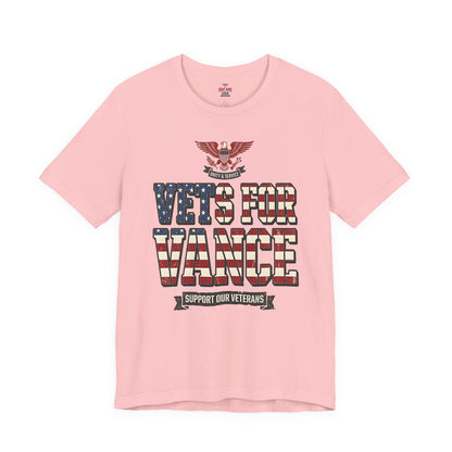 Vets For Vance Patriotic Tee — Support Our Veterans USA Flag Shirt