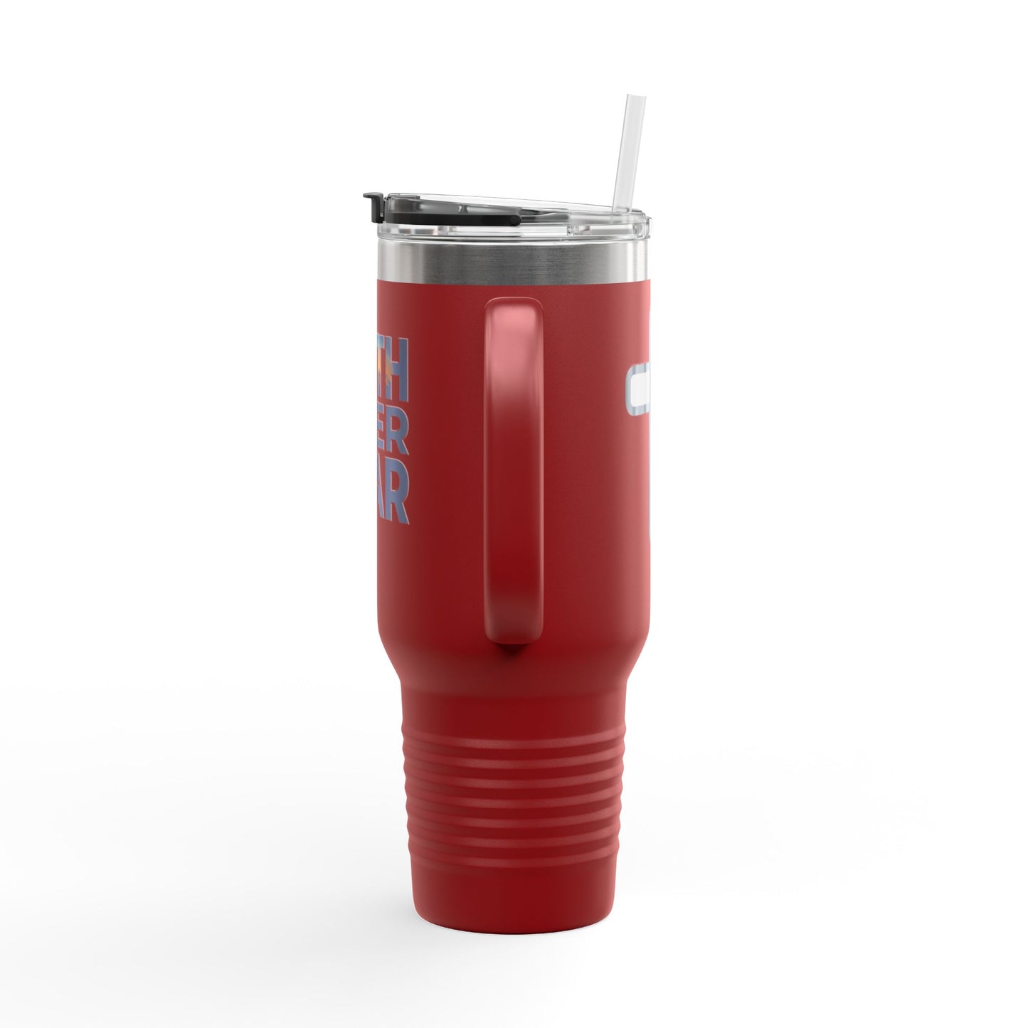 40oz Insulated Travel Mug — "Faith Over Fear" Inspirational Tumbler