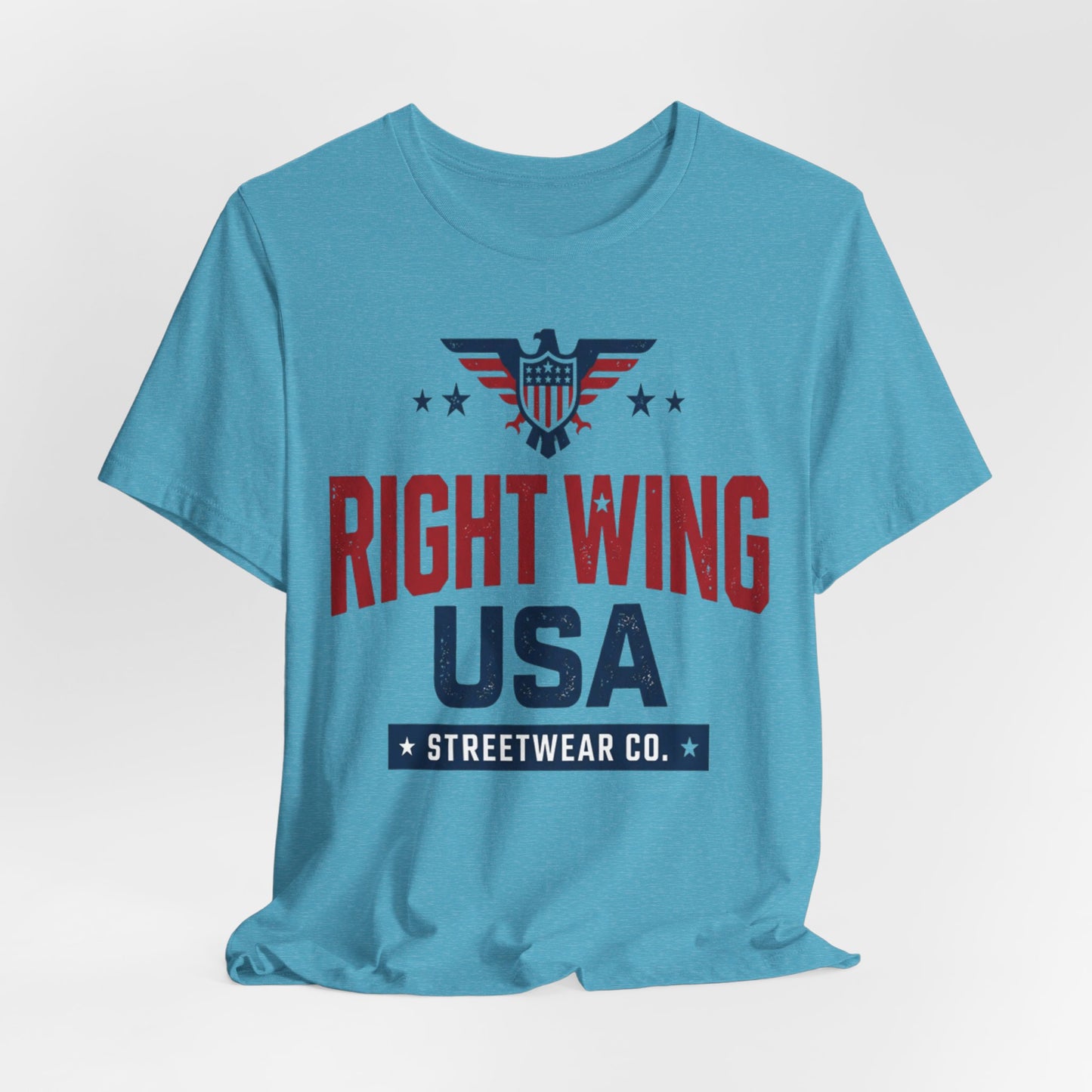 Patriotic Eagle Graphic T-Shirt – Short Sleeve Streetwear