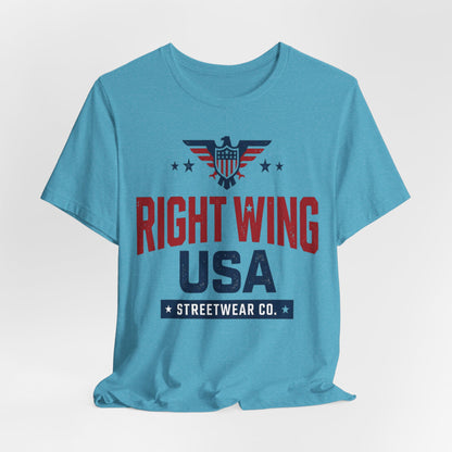 Patriotic Eagle Graphic T-Shirt – Short Sleeve Streetwear